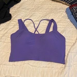 Like a cloud longline bra D DD charged indigo 8 ribbed